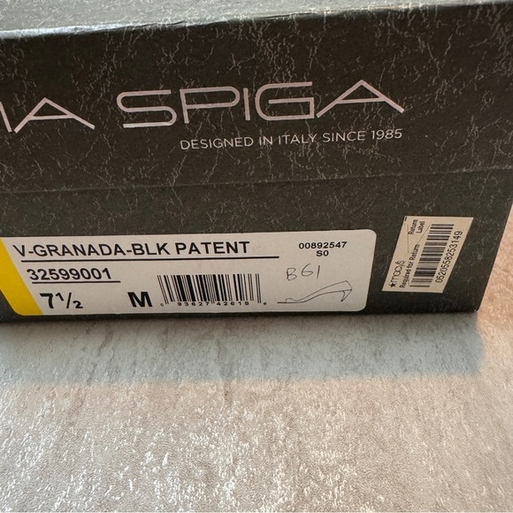 Via Spiga open toe heels black leather pump - Picture 3 of 14